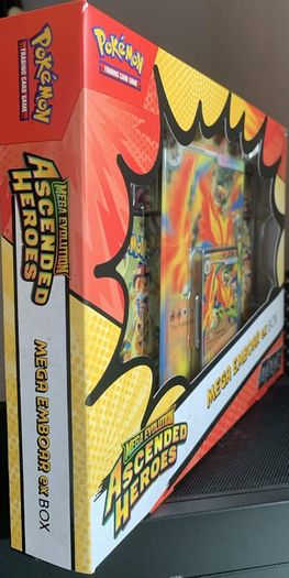 Pokemon Ascended Heros MEGA Emboar ex Box