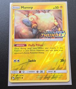 Pokemon Mareep 75 of 214 Lost Thunder Stamped Toys R Us Promo Reverse Holo