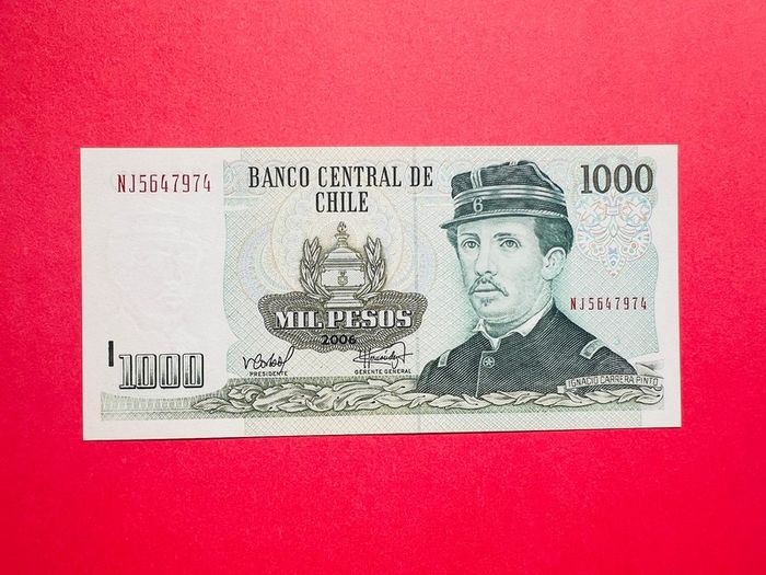 CHILE   1000  PESOS   2006. Pick 154. Uncirculated )