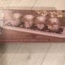 Christmas 4 piece glass tealight set Image 2