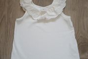 Zara embroidered collar top