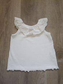 Zara embroidered collar top