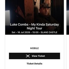 Luke Combs Sat 18 Slane
