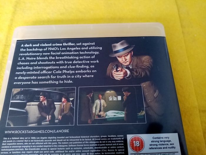 L A Noire PlayStation 3 Ps3 Games Original