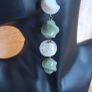 Long Green &  Ivory Statement Earrings Image 5