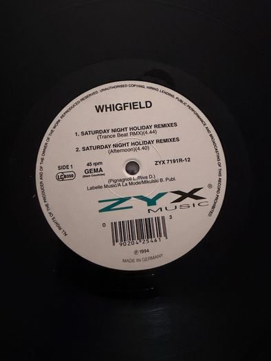 Whigfield Saturday Night Holiday Remixes 1994 German
