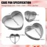 Brand New Heart-Shaped Cake Pans 4/6/8/10in Aluminium Non-Stick Removable Bottoms Image 4