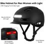 Shinmax Bicycle Helmet for Men and Women, Bike Helmet with Light, 5 Modes, Bicycle Helmet with Visor, Mountain Bike Helmet, Road Bike Helmet for Adults for Urban Commuters Image 2