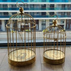 Gold decorative birdcages