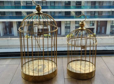 Gold decorative birdcages