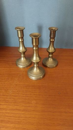 Fabulous Collection of Five Assorted Vintage/Antique Brass Candlesticks - Priced as a Collection, But Can be Sold Separately