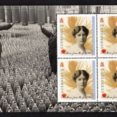 2014 Guernsey Stories from the Great War (I) 55p Dorothy Nicolls Page Commemorative Stamp Booklet Pane Mint Never Hinged (MNH)
