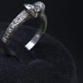 Vintage 9ct White Gold Stone Set Ring  London Hallmark Image 3