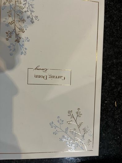 Wedding champagne flutes with crystals in box