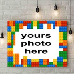 Personalised lego picture with your photo printed Wall picture 3mm foamex board printed picture on it wall board wall decor wall art picture