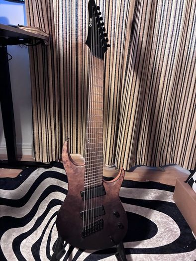 G4M 8 string guitar fanned frets