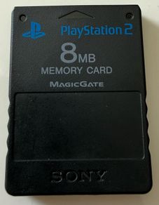 Original Sony PlayStation 2 PS2 8MB Memory Card MagicGate | Black | SCPH-10020