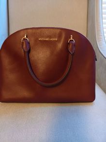 Michael Kors Cindy Medium Dome Handbag - Burgundy Leather - New & Unused