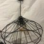 Black wire hexagon light shade Image 2