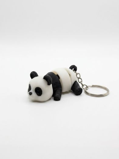 3D Printed Articulated Panda Keychain - Cute & Flexible