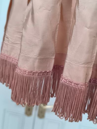 Antique Victorian/Edwardian Silk Fringe Ceiling Light Shade