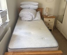 Single bed and duvet and matching locker