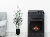 Flame Gas Heater with Fireplace Effect  Cosy, Safe & Portable
