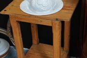 Antique Pine Washstand with Jug &amp; Bowl Set