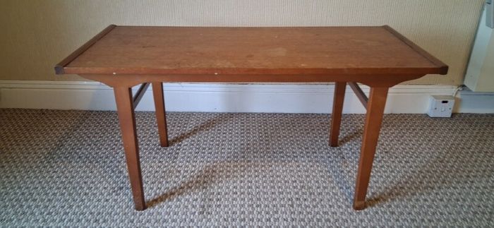 Vintage Mid-Century Modern Teak Coffee Table (1960s Retro)