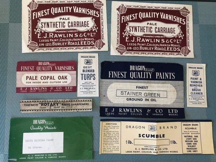 Vintage Hardware Lables