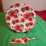 Cake Plate & Server Set with Storage Box | The Leonardo Collection -- Red Poppies Image 10