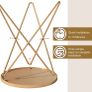 Marble Round Side Table for Living Room, Black Gold Coffee Table Glass Coffee Table, Marble Effect Tabletop, Gold Metal Frame Image 4