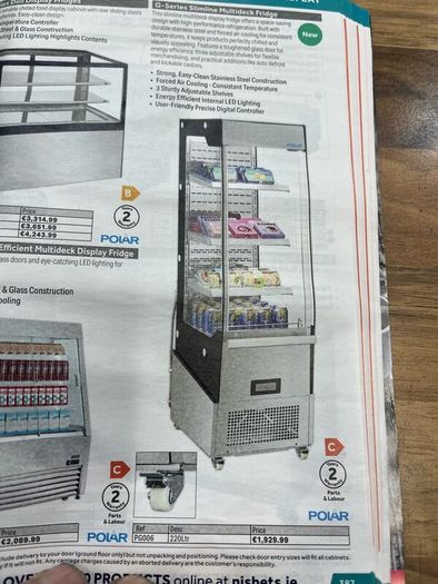Slimline multideck fridge