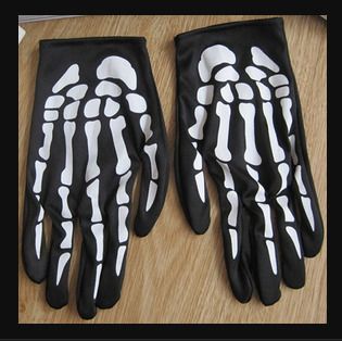 Skeleton Gloves - great for parties & festivals - ideal gift