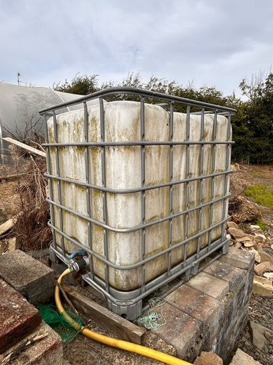 Two 1000 litre IBC water tanks