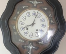 Beautiful Rare 19th Century French Napoleon III Oeil de Boeuf Wall Clock