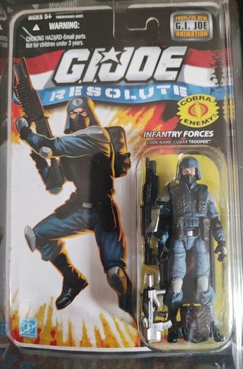 GI JOE Resolute Duke and Cobra Trooper w/case