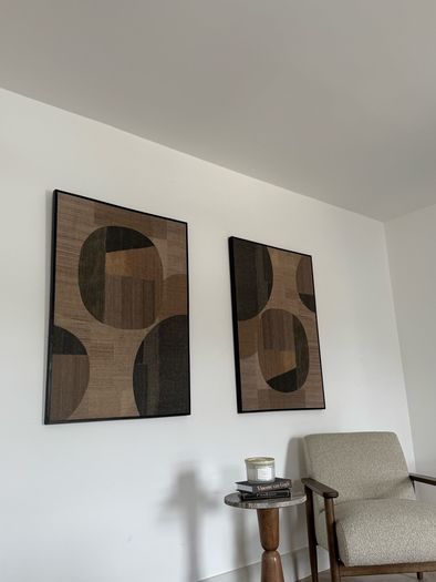Knit wall art geometric