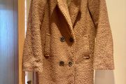 Missguided beige boucle teddy coat