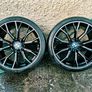 R20 5x120 BMW Style 669M staggered alloy wheels with good tyres Image 2