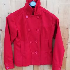 Debenhams ladies red velvet style jacket S /M SIZE or 13-14YRS