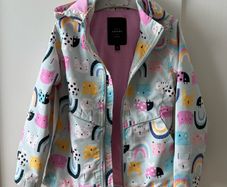 Hooded lined coat