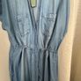 New H&M Denim Tunic Dress with Drawstring Waist Image 2