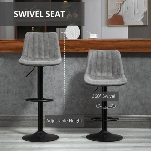 Adjustable Bar Stools Set of 2 Counter Height Barstools Dining Chairs (FREE SHIPPING)