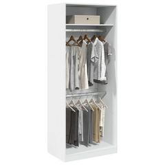 Wardrobe White 80x50x200 cm