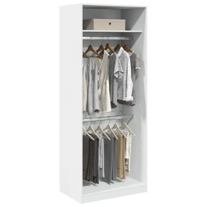 Wardrobe White 80x50x200 cm