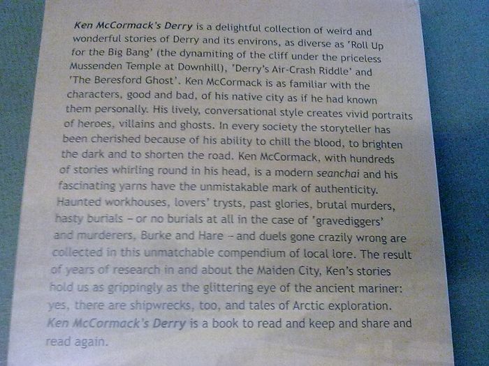 Ken McCormack's Derry Heroes Villains Ghosts Ireland Irish local history