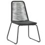 Outdoor Chairs 2 pcs Poly Rattan Black Image 2
