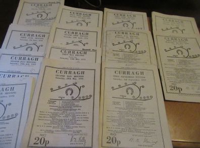 Curragh horse racing cards 1970s