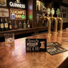 Steel laser engraved bottle opener for man cave bar